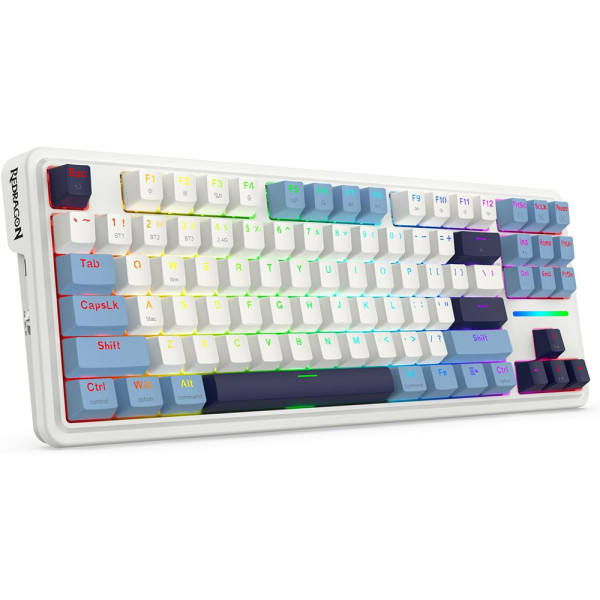 Redragon K728 Antonium Pro Wireless Mechanical Keyboard (Polar Blue) Claviers Redragon, Ultra Pc Gamer Maroc