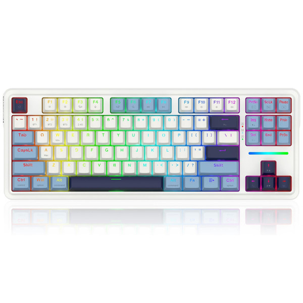 Redragon K728 Antonium Pro Wireless Mechanical Keyboard (Polar Blue) Claviers Redragon, Ultra Pc Gamer Maroc