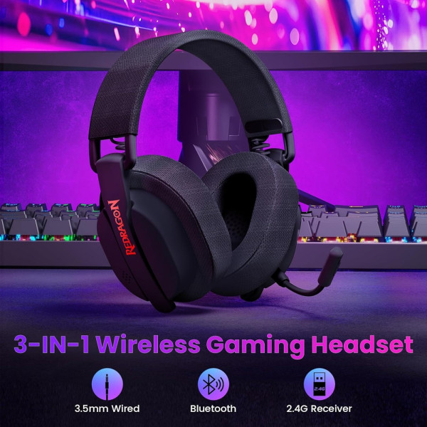 Redragon LUCE H888 Wireless Gaming Headset Casques Redragon, Ultra Pc Gamer Maroc