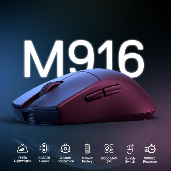 Redragon M916 LIT 1K Wireless Souris Redragon, Ultra Pc Gamer Maroc