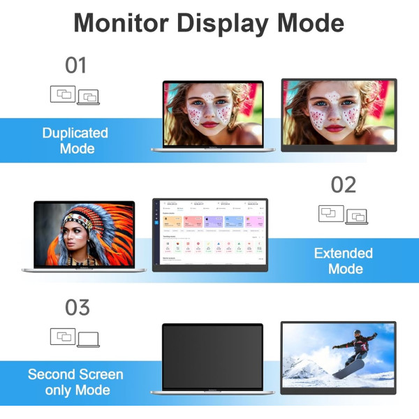 XTRMLAB F156P02 15.6" Moniteur portable Moniteurs portables XTRMLAB, Ultra Pc Gamer Maroc