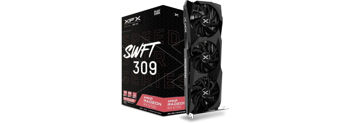 XFX Speedster Swift 309 AMD Radeon RX 6700 CORE Gaming 10Go GDDR6 A...