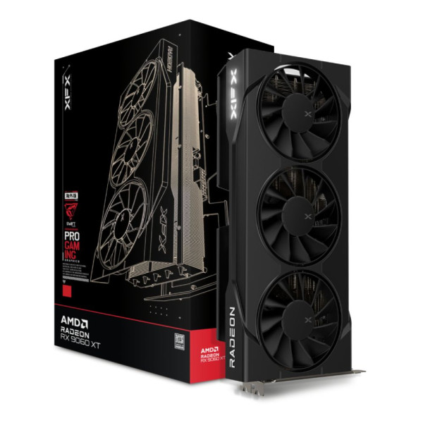 XFX AMD Radeon RX 9060 XT Swift OC Triple Fan Gaming Edition 16Go GDDR6 AMD XFX, Ultra Pc Gamer Maroc