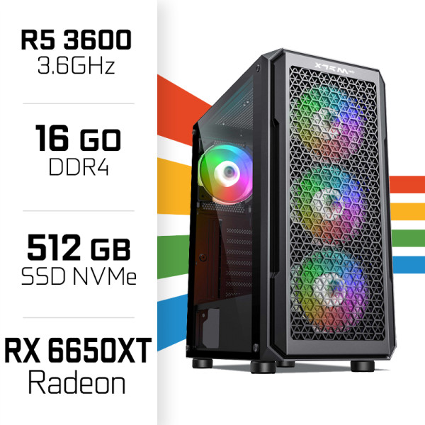 PC Gamer UltraPC Ryzen 5 3600 /16GB/512GB SSD/RX6650XT 8GB PC Gamer Standard UltraPC, Ultra Pc Gamer Maroc