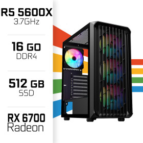 PC Gamer UltraPC Ryzen5 5600X/16GB/512GB SSD/RX6700 10GB PC Gamer Standard UltraPC, Ultra Pc Gamer Maroc