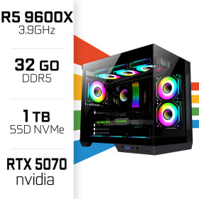 PC Gamer UltraPC Ryzen 5 9600X/32GB DDR5/1TB SSD/RTX5070 PC Gamer Avancé UltraPC, Ultra Pc Gamer Maroc