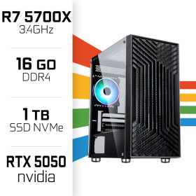 PC Gamer UltraPC Ryzen 7 5700X/1TB SSD/16GB/RTX5050 8GB PC Gamer Standard UltraPC, Ultra Pc Gamer Maroc