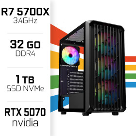 PC Gamer UltraPC Ryzen 7 5700X/1TB SSD/32GB/RTX5070 PC Gamer Avancé UltraPC, Ultra Pc Gamer Maroc