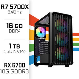 PC Gamer UltraPC Ryzen 7 5700X/16GB/1TB SSD/RX6700 PC Gamer Standard UltraPC, Ultra Pc Gamer Maroc