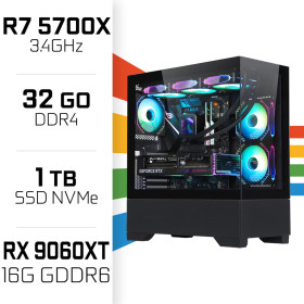 PC Gamer UltraPC Ryzen 7 5700X/1TB SSD/32GB/RX9060XT 16G PC Gamer Avancé UltraPC, Ultra Pc Gamer Maroc