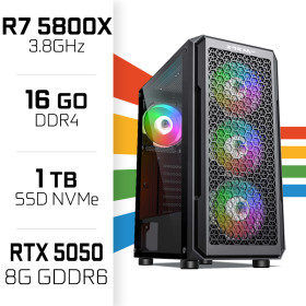 PC Gamer UltraPC Ryzen 7 5800X/1TB SSD/16GB/RTX5050 8G PC Gamer Avancé UltraPC, Ultra Pc Gamer Maroc