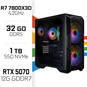PC Gamer UltraPC Ryzen 7 7800X3D/1TB SSD/32GB DDR5/RTX5070 PC Gamer Avancé UltraPC, Ultra Pc Gamer Maroc