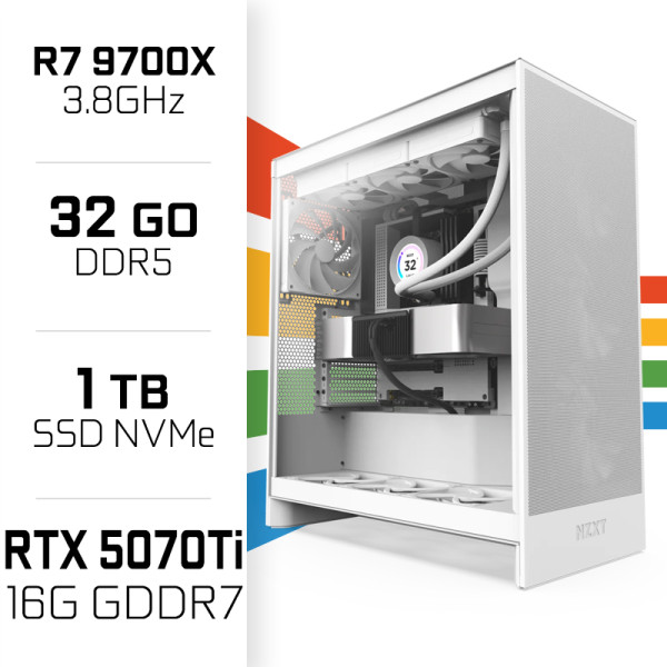 PC Gamer UltraPC Ryzen 7 9700X/32GB DDR5/1TB SSD/RTX5070 TI PC Gamer Avancé UltraPC, Ultra Pc Gamer Maroc