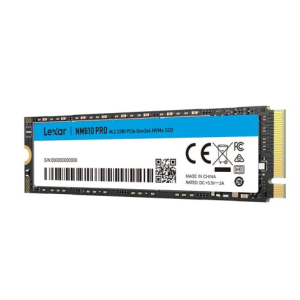 Lexar NM610 PRO M.2 PCIe Gen3x4 NVMe 500GB Disques SSD Lexar, Ultra Pc Gamer Maroc