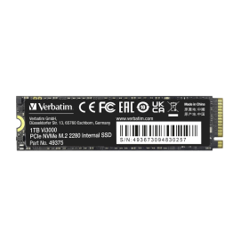 VERBATIM Vi3000 M.2 PCle Gen3x4 1TB Disques SSD VERBATIM, Ultra Pc Gamer Maroc