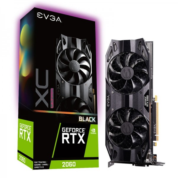 EVGA GeForce RTX 2060 XC Ultra Black 6GB GDDR6 Cartes graphiques EVGA, Ultra Pc Gamer Maroc