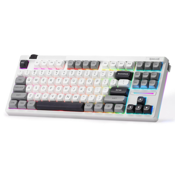 Redragon K729 OTIM Pro Wireless Mechanical Keyboard (White/Grey/Black) Claviers Redragon, Ultra Pc Gamer Maroc