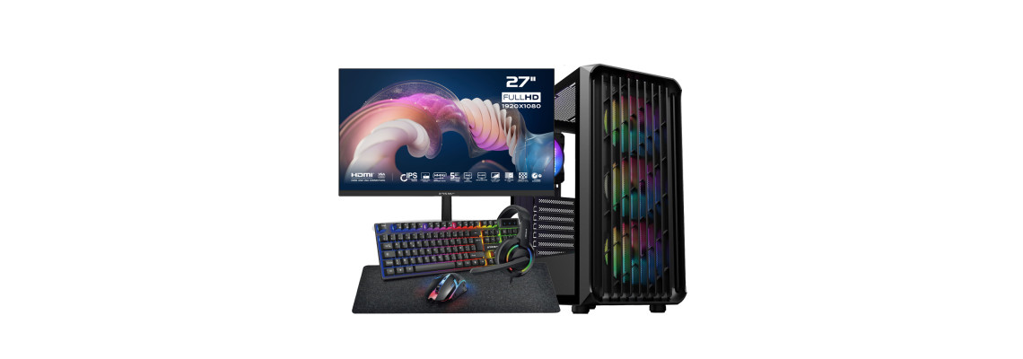 SETUP Gamer Essential R7 5700X RX6700 + XGC-120 + X27G14IFF 27" 144...