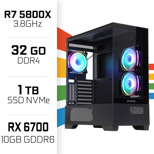 PC Gamer UltraPC Ryzen 7 5800X/32GB/1TB SSD/RX6700 10GB AMD Ryzen 7 UltraPC, Ultra Pc Gamer Maroc