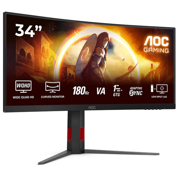 AOC CU34G4 34" 180Hz 0.5ms Curved Moniteurs Gamer AOC, Ultra Pc Gamer Maroc