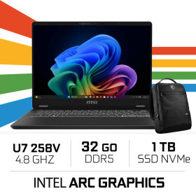 MSI Prestige 14 AI+ Evo C2VMG-037MA Intel Ultra 7 258V/32GB DDR5/1TB SSD/14” 120Hz 2.8K/Win11/W Bag PC Portables Gamer MSI, U...