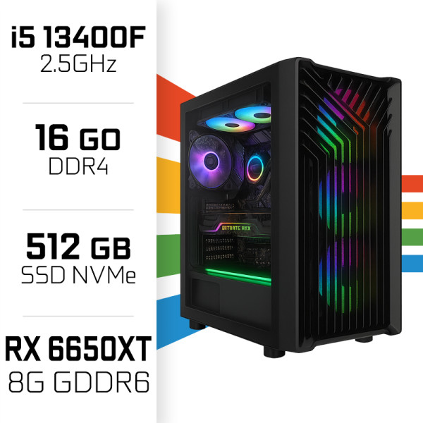 PC Gamer UltraPC i5 13400F/16GB/512GB SSD/RX6650XT 8GB PC Gamer Standard UltraPC, Ultra Pc Gamer Maroc