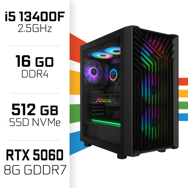 PC Gamer UltraPC Core i5 13400F/512GB SSD/16GB/RTX5060 PC Gamer Standard UltraPC, Ultra Pc Gamer Maroc