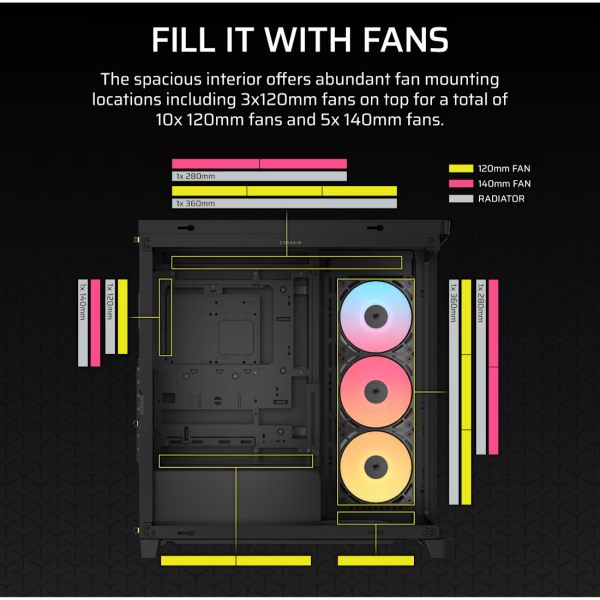 Corsair FRAME 4500X RS-R ARGB Noir Les Moyennes Tours Corsair, Ultra Pc Gamer Maroc