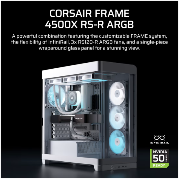 Corsair FRAME 4500X RS-R ARGB Blanc Les Moyennes Tours Corsair, Ultra Pc Gamer Maroc