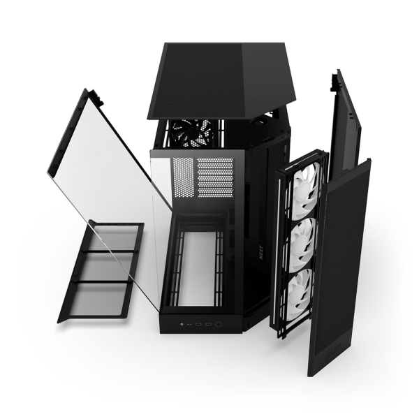 NZXT H9 Flow RGB (2025) Black Boitiers PC NZXT, Ultra Pc Gamer Maroc