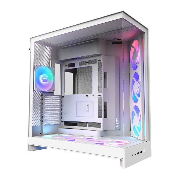 NZXT H9 Flow RGB+ (2025) White Boitiers PC NZXT, Ultra Pc Gamer Maroc