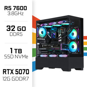 PC Gamer UltraPC Ryzen 5 7600/32GB DDR5/1TB SSD/RTX5070 PC Gamer Avancé UltraPC, Ultra Pc Gamer Maroc