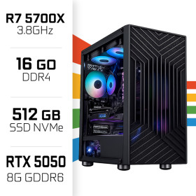 PC Gamer UltraPC Ryzen 7 5700X/512GB SSD/16GB/RTX5050 8GB PC Gamer Standard UltraPC, Ultra Pc Gamer Maroc