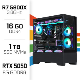 PC Gamer UltraPC Ryzen 7 5800X/1TB SSD/16GB/RTX5050 8G PC Gamer Standard UltraPC, Ultra Pc Gamer Maroc