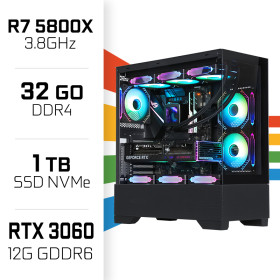 PC Gamer UltraPC Ryzen 7 5800X/1TB SSD/32GB/RTX3060 12GB PC Gamer Avancé UltraPC, Ultra Pc Gamer Maroc