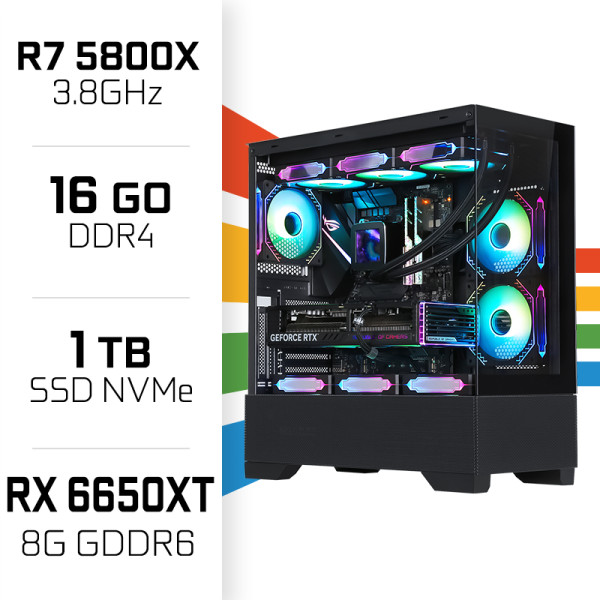PC Gamer UltraPC Ryzen 7 5800X/16GB/1TB SSD/RX6650XT PC Gamer Standard UltraPC, Ultra Pc Gamer Maroc