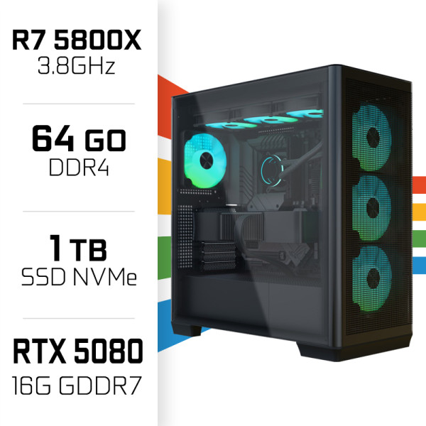 PC Gamer UltraPC Ryzen 7 5800X/1TB SSD/64GB/RTX5080 PC Gamer Ultra UltraPC, Ultra Pc Gamer Maroc