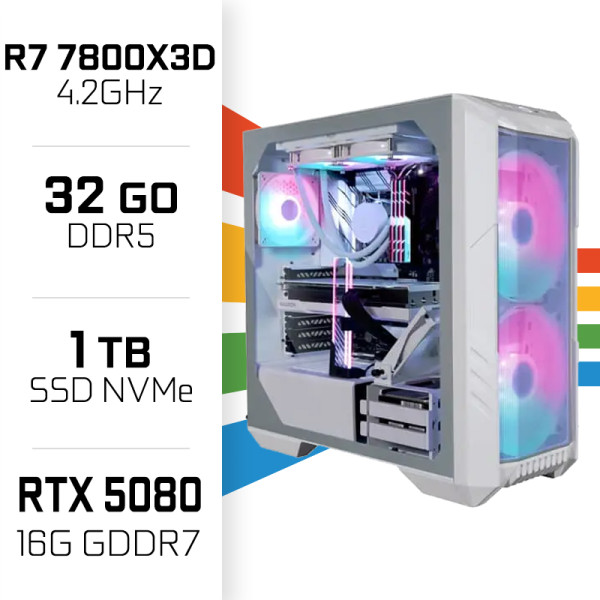 PC Gamer UltraPC Ryzen 7 7800X3D/1TB SSD/32GB DDR5/RTX5080 PC Gamer Ultra UltraPC, Ultra Pc Gamer Maroc