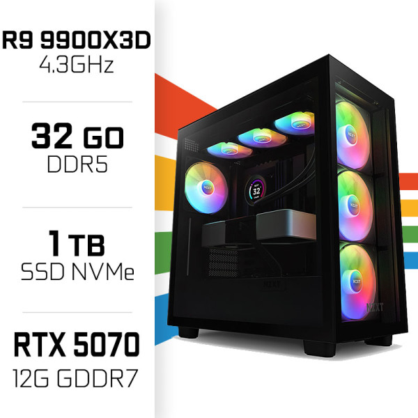 PC Gamer UltraPC Ryzen 9 9950X3D/1TB SSD/32GB DDR5/RTX5070 PC Gamer Avancé UltraPC, Ultra Pc Gamer Maroc