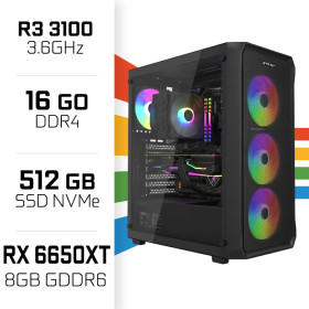 PC Gamer UltraPC Ryzen 3 3100 /16GB/512GB SSD/RX6650XT 8GB AMD Ryzen 3 UltraPC, Ultra Pc Gamer Maroc