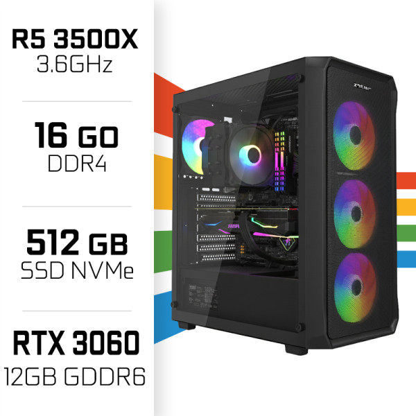 PC Gamer UltraPC Ryzen 5 3500X/16GB/512GB SSD/RTX3060 12GB AMD Ryzen 5 UltraPC, Ultra Pc Gamer Maroc