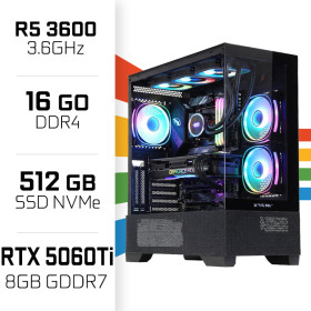 PC Gamer Ryzen 5 3600/16GB/512GB SSD/RTX5060Ti 8GB AMD Ryzen 5 UltraPC, Ultra Pc Gamer Maroc