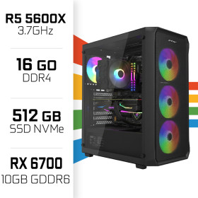 PC Gamer UltraPC Ryzen5 5600X/16GB/512GB SSD/RX6700 10GB AMD Ryzen 5 UltraPC, Ultra Pc Gamer Maroc