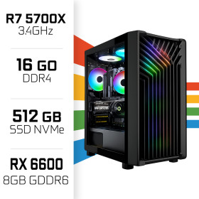 PC Gamer UltraPC Ryzen 7 5700X/512GB SSD/16GB/RX6600 AMD Ryzen 7 UltraPC, Ultra Pc Gamer Maroc