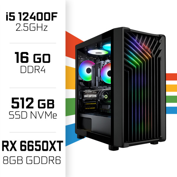 PC Gamer UltraPC i5 12400F/16GB/512GB SSD/RX6650XT 8GB Intel Core i5 UltraPC, Ultra Pc Gamer Maroc