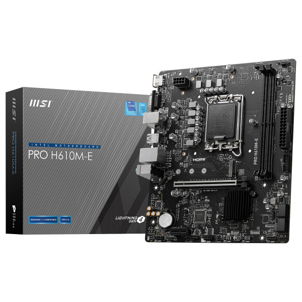 MSI PRO H610M-E DDR5 Socket 1700 MSI, Ultra Pc Gamer Maroc