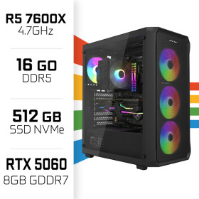 PC Gamer UltraPC Ryzen 5 7600X/16GB DDR5/512GB SSD/RTX5060 AMD Ryzen 5 UltraPC, Ultra Pc Gamer Maroc
