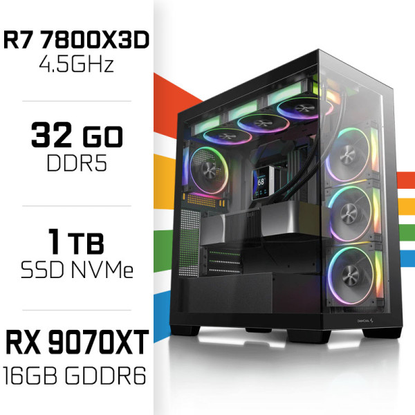 PC Gamer UltraPC Ryzen 7 7800X3D/1TB SSD/32GB DDR5/RX9070XT AMD Ryzen 7 UltraPC, Ultra Pc Gamer Maroc