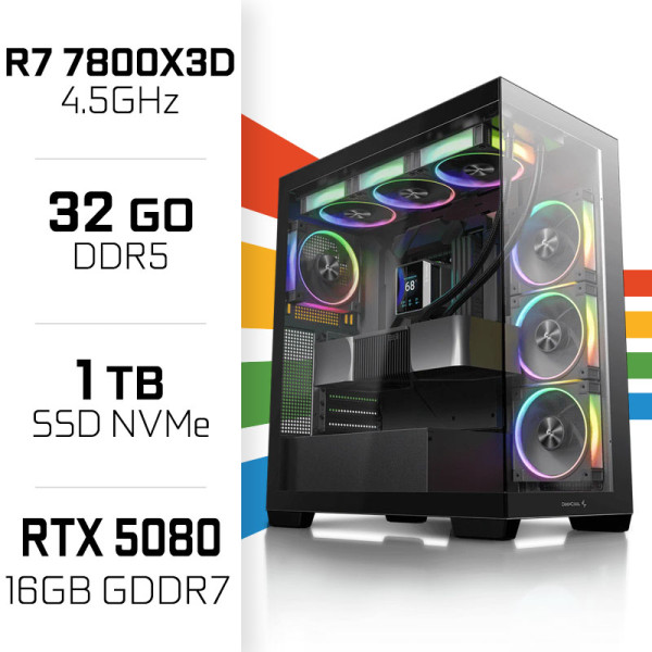 PC Gamer UltraPC Ryzen 7 7800X3D/1TB SSD/32GB DDR5/RTX5080 AMD Ryzen 7 UltraPC, Ultra Pc Gamer Maroc