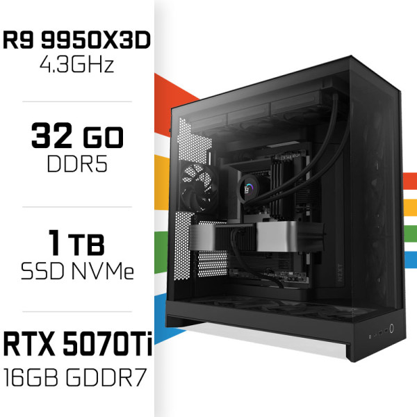 PC Gamer UltraPC Ryzen 9 9950X3D/1TB SSD/32GB DDR5/RTX5070TI AMD Ryzen 9 UltraPC, Ultra Pc Gamer Maroc